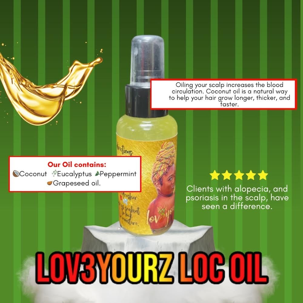 #1 Top Seller Lov3Yourz Loc Oil 🥥💧✨ 8oz