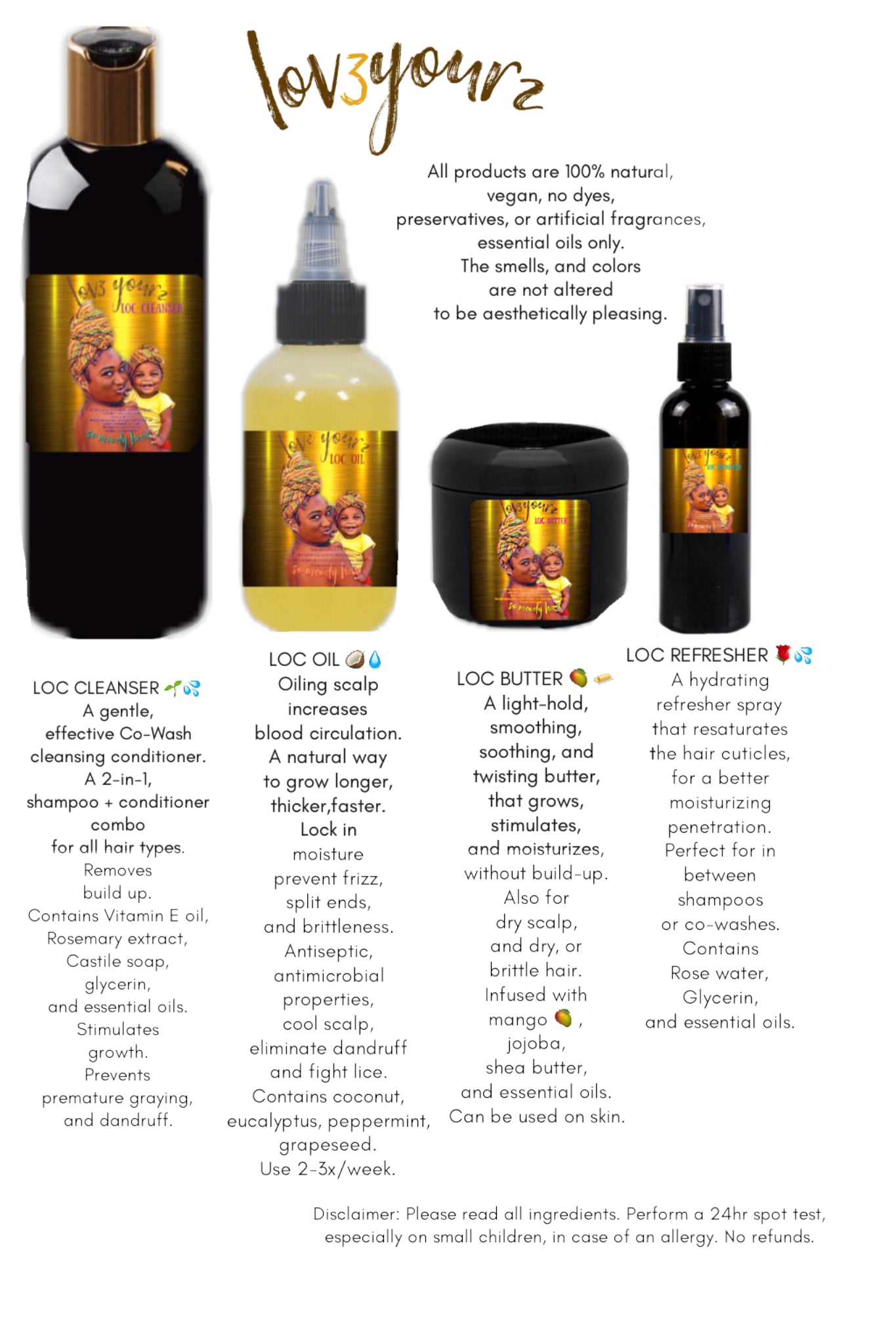 #1 Top Seller Lov3Yourz Loc Oil 🥥💧✨ 8oz