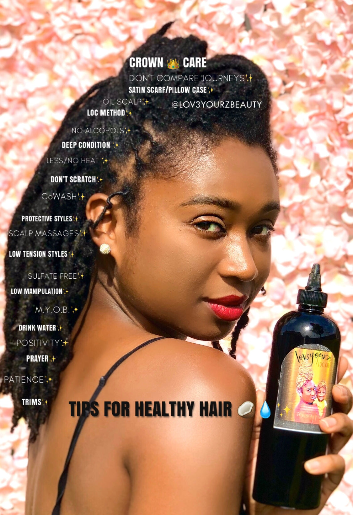 #1 Top Seller Lov3Yourz Loc Oil 🥥💧✨ 8oz